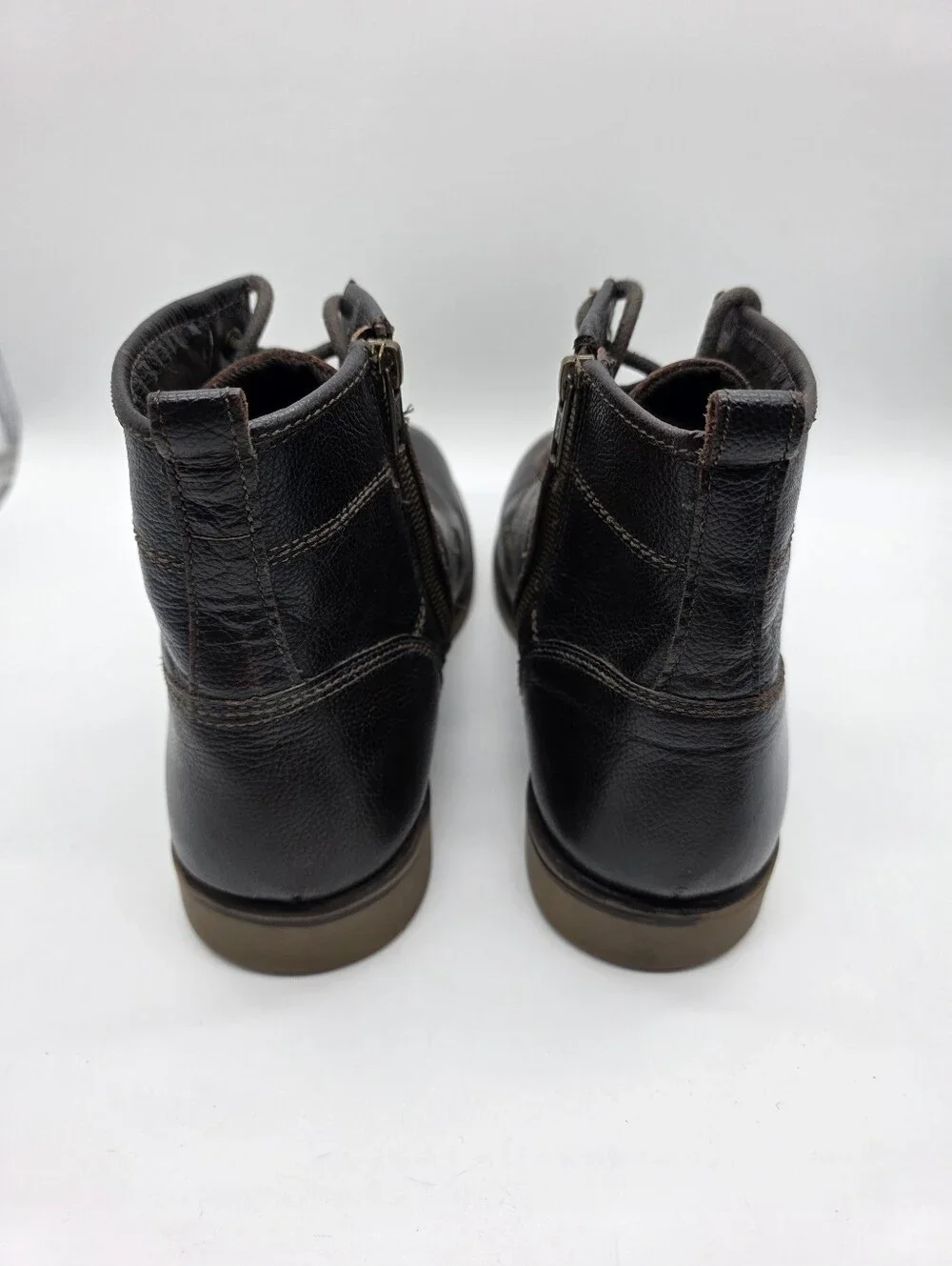 Steve Madden Brown Lace-Up Leather‎ Combat Boots Men's Size 12